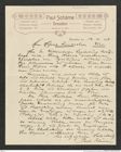 Nachlass Franz Steindachner, Brief von Paul Schäme an Franz Steindachner (12.10.1908), Inv.Nr. 443.01, Seite 1
